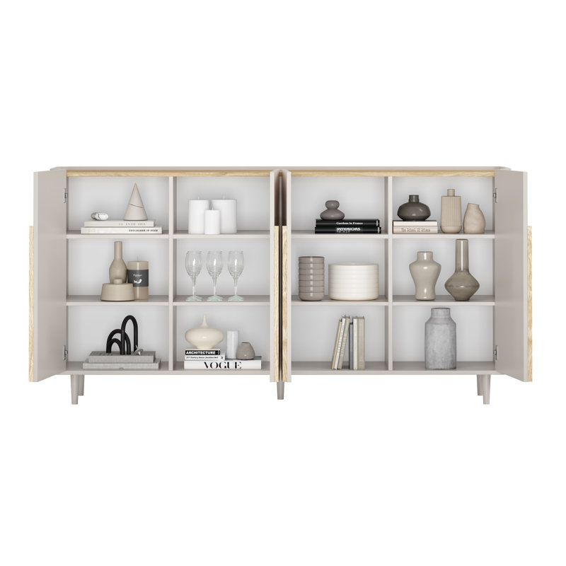 Sadeen 200cm Sideboard, Beige/Light Oak
