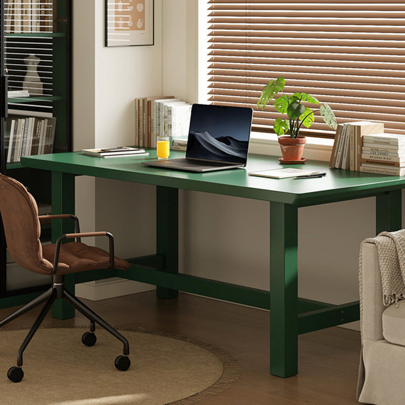 Bureau multifonctionnel en bois d'hévéa vert émeraude, H 29,52 po x l 62,99 po x P 31,49 po