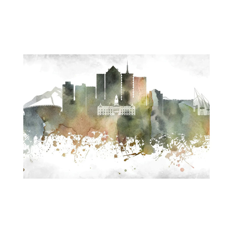 Cape Town Skyline by WallDecorAddict - Wrapped Canvas Print, 45.72cm H x 66.04cm W x 1.905cm D