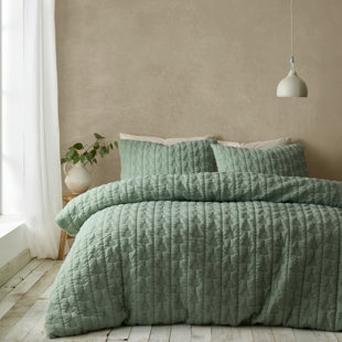 Tamba Leaf Polyester Floral Duvet Cover Set