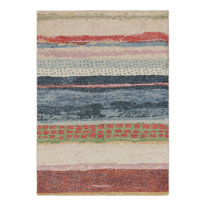 Distressed Homage Handmade Kilim Wool Animal Print Area Rug, Rectangle 9' x 12'