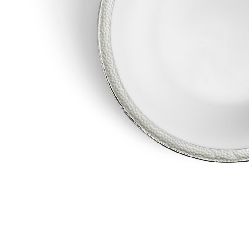 Smith Handmade Porcelain Salad/Dessert Plate, Platinum
