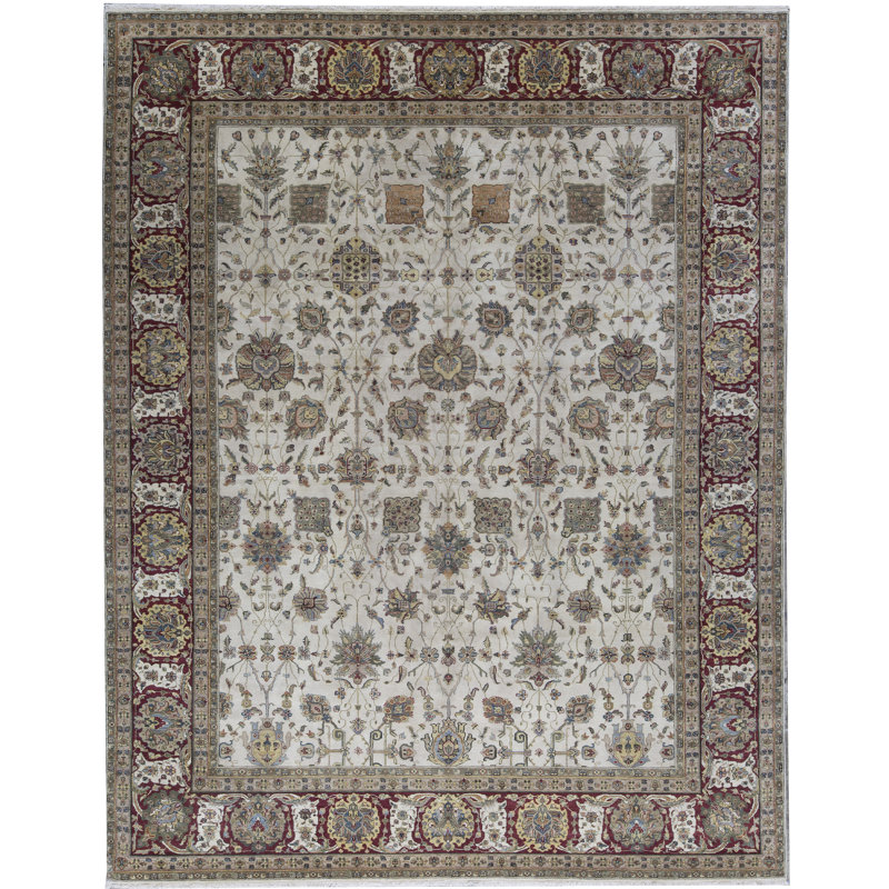 Tapis brun de haute qualité noué à la main
