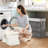 90l Clothes Hamper With 2 Removable Liner Bags-1796476388