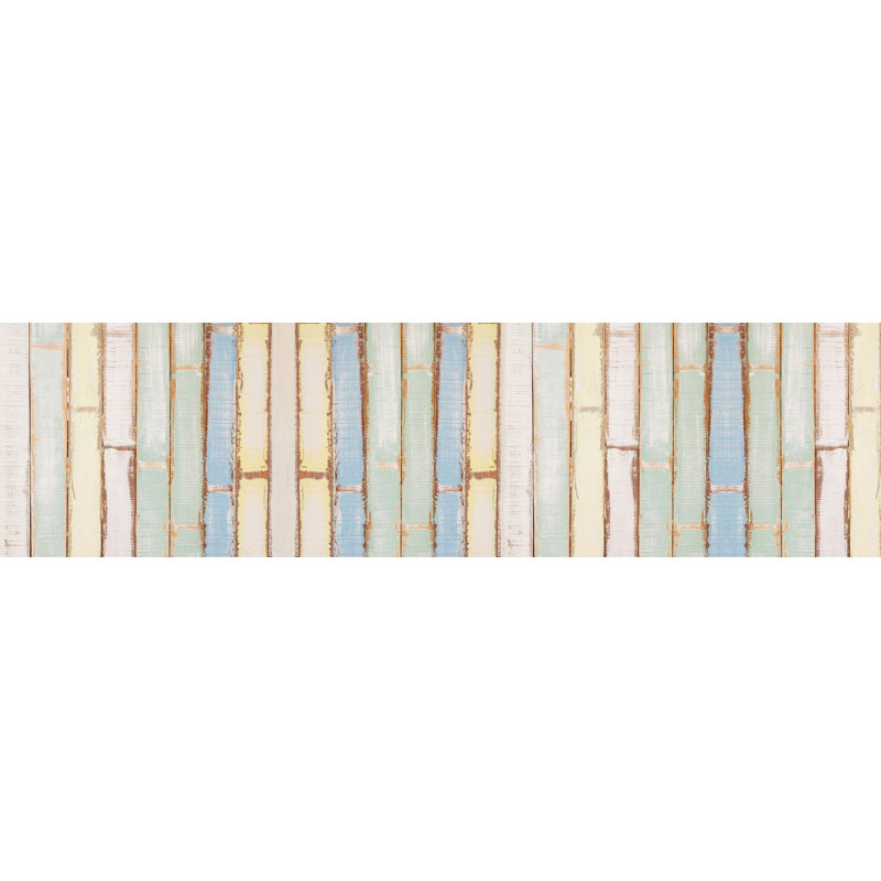 Hendrick Vinyl Machine Printed Area Rug, Rectangle 2'7.5" x 9'10.1"