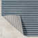 Fincham High-Low Minimalist Scandi Striped Navy/ivory Indoor/Outdoor Rug