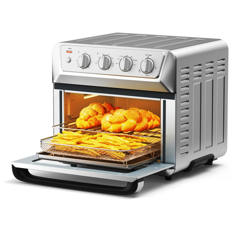 COMFEE 12-in-1 Air Fryer Toaster Oven Combo, 6 Slice 12 Pizza Countertop  Convection Oven with Rotisserie, Precise Temperature Control, 26.4 QT Large  Capacity, 6 Accessories, Stainless Steel 