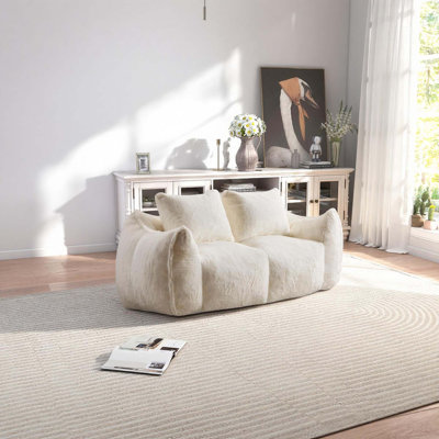 75.20" Extra Large Adult Beanbag Sofa, No Assembly Required by Trule