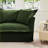 Sofa, Modern Sage Green Chenille with Removable Covers for Living Room | Wood | Black-2122875804