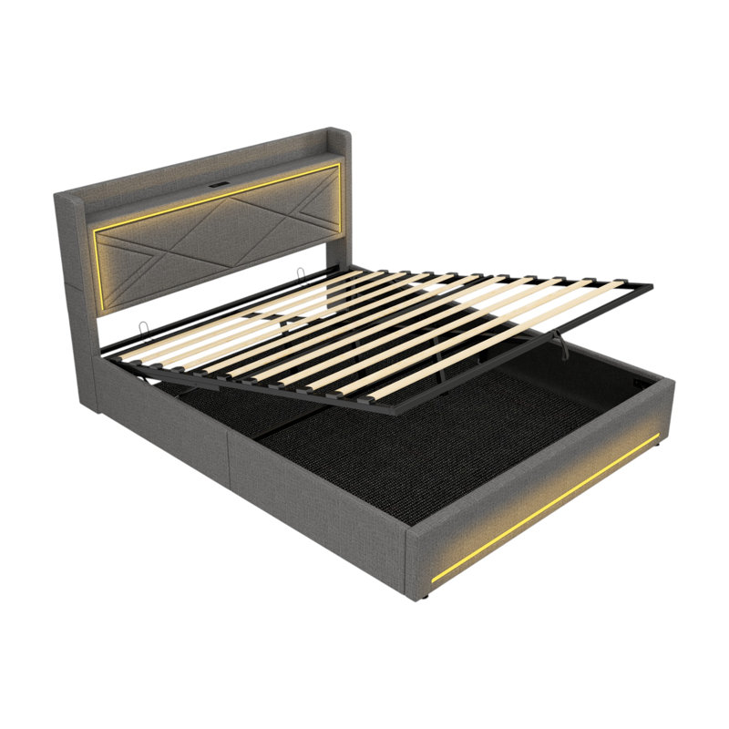 Upholstered Ottoman Storage Bed
