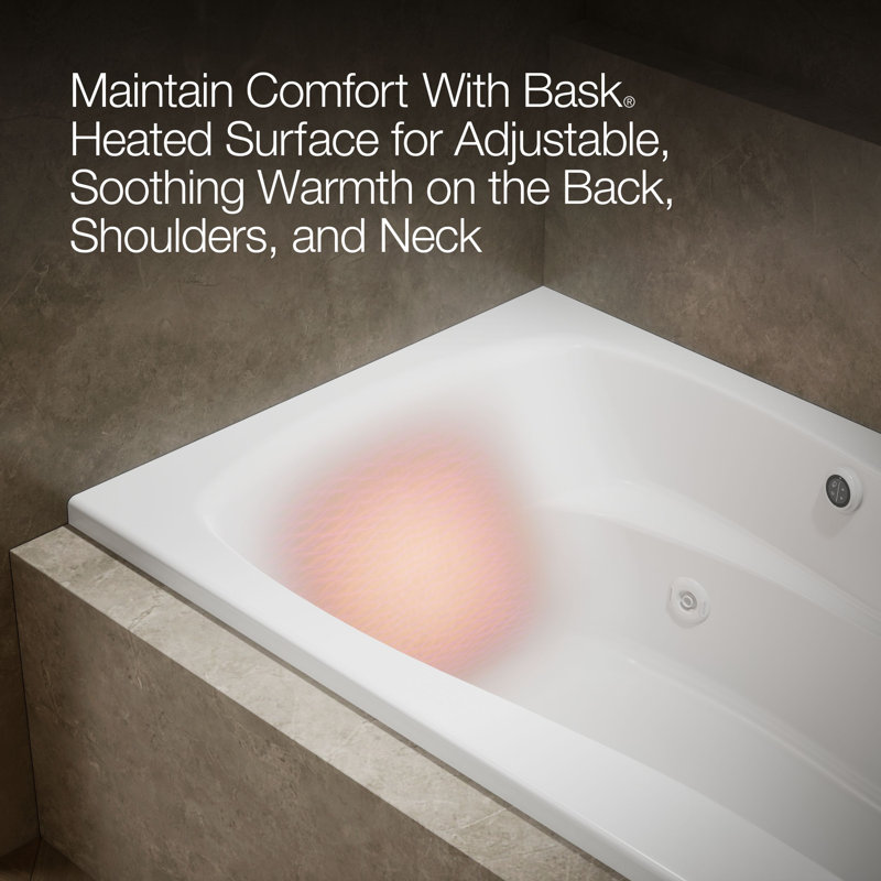 Mariposa® 60" x 36" Alcove/Tile In Whirlpool Acrylic Bathtub, White, Right