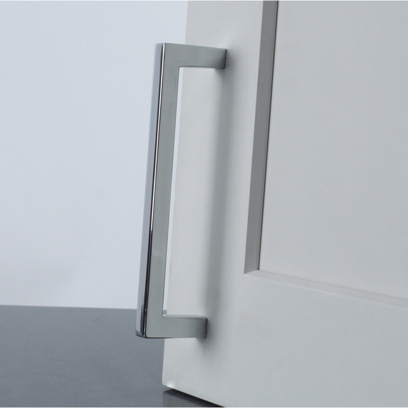 Poignée barre carrée 5 1/16" centré Kai, Chrome poli