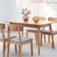 Table de cuisine extensible en chêne massif de 28,82 po High, ensemble de salle à manger en bois de construction de 77,82 lb, finition