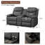 Causeuse inclinable manuelle en cuir 70 po avec chaufferette et massage Ambert-829211024