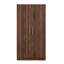Armoire rustique en bois à 2 portes avec tringle suspendue et 3 tablettes, brun