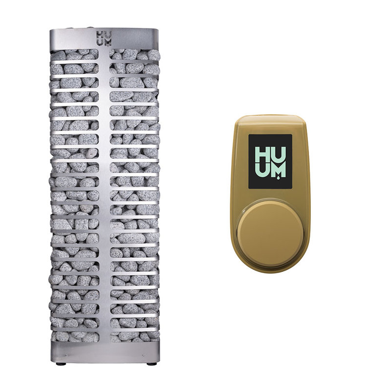 HUUM STEEL 10.5kW Sauna Heater with UKU Local Control, (Sauna Stones Included ), Sand