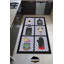 Tapis noir / bleu en polyester tissé à plat à la machine Afton-1188623391