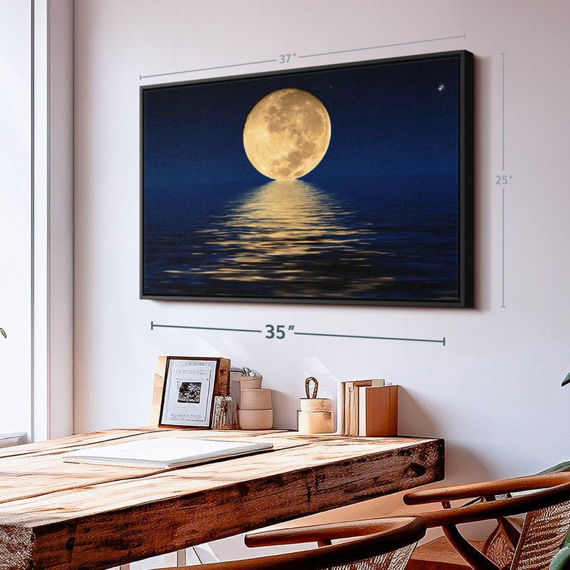 Impression sur toile Moon Light, H 25 po x l 37 po