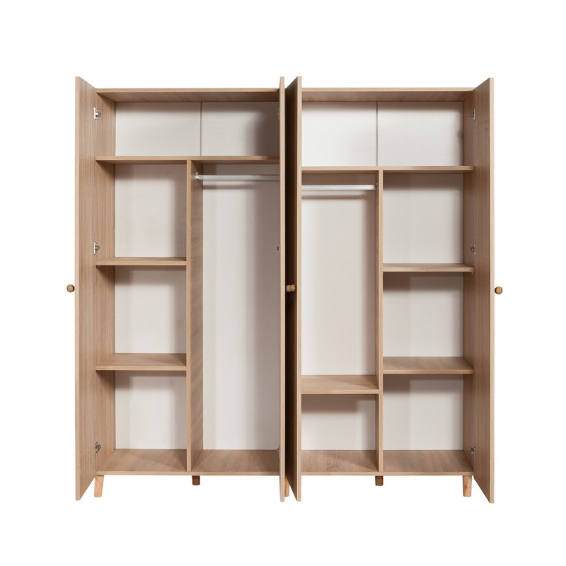 Berend 4 Door Manufactured Wood Wardrobe