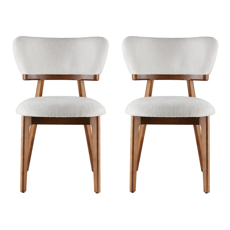 Chaise d'appoint rembourrée en bois massif, Gris clair