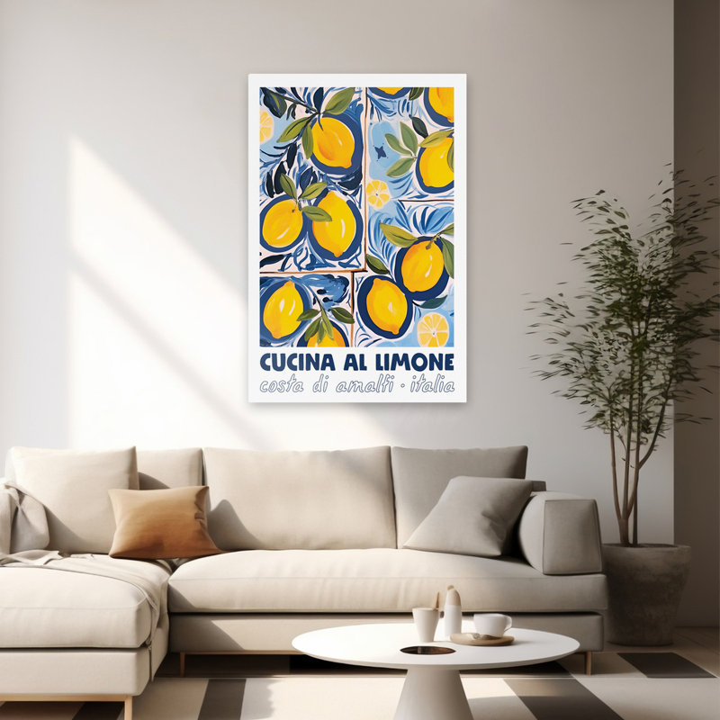 Cucina Al Limone - Art contemporain de cuisine italienne citrons de la côte d'Amalfi, H 40 po x l 60 po