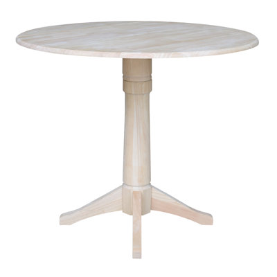 Extendable Round Solid Wood Dining Table