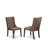 7 Piece Dining Table Set Consist of a Rectangle Dining Room Table with Removable Leaf and 6 Brown Linen Fabric Parsons Chairs, Antique Walnut-728798641-728798653-728798650