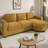 Modern L-shaped Sectional Sofa With Curved Chaise Lounge, Usb Ports And Side Storage Pockets-1920560810