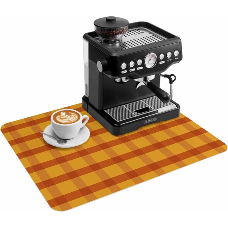 Tapis de cuisine à carreaux vichy classiques, absorbant et antidérapant, idéal pour égoutter la vaisselle et décorer votre plan de travail. Dimensions : 51 x 81 cm (20 x 32 pouces). Parfait pour la journée de Thanksgiving.