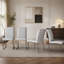 Ensemble de 4 chaises robustes avec coussins épais de 2,1 pouces, structure en fer, idéal pour la maison ou le bureau, couleurs classiques, valeur-133340727-133340726