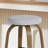 Swivel Upholstered Seat Solid Wood Counter Stool With Metal Footrest,Backless Counter Height Bar Stool (Set Of 2)-55361770