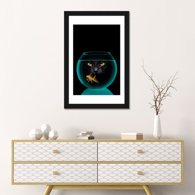 «Black Cat Goldfish», impression sur toile tendue