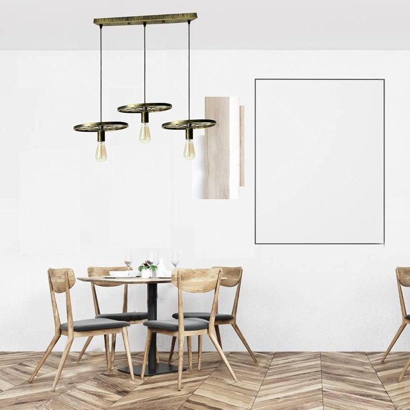 3 - Light Pendant, Brushed Brass