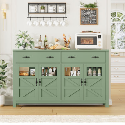 55.1"W Nostrand 4 Door Accent Cabinet
