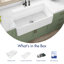 Évier de cuisine à cuve simple en argile réfractaire blanche avec accessoires Denbigh