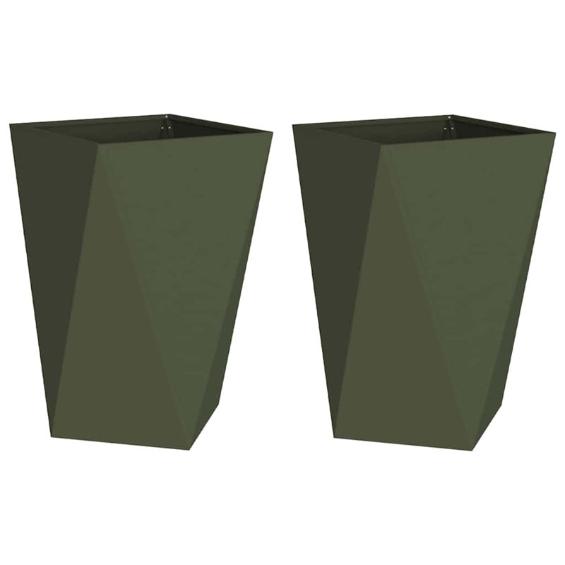 Planter Box, 75cm H x 50cm W x 50cm D, Olive Green
