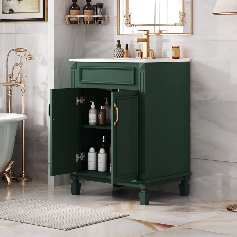 Meuble-lavabo 24 po avec lavabo supérieur, Green