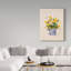 «Blue and White Porcelain Daisies», reproduction de peinture acrylique sur toile tendue-31869066