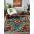 Larissa Collection Digital Print Cotton-Polyester Blend Rug – Teal-1018730522