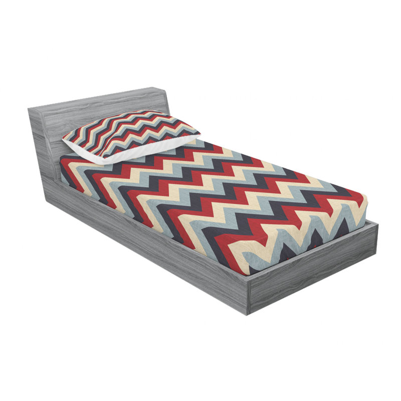 Ensemble de draps rétro, Ensemble de draps pour lit simple TG avec drap-hou
