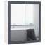 Armoire à pharmacie de salle de bain avec miroir, armoire à miroir de salle de bain murale 27 po x 30 po, armoire de salle de bain murale avec rangement, portes doubles et 2 tablettes réglables