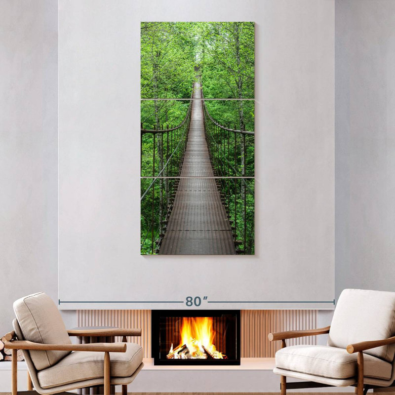 Bridge in Forest, 75" H x 36" W