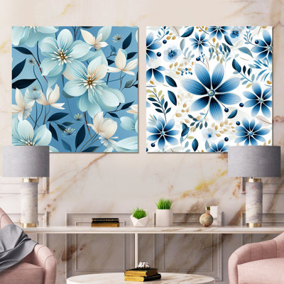 Blairsville - Floral Canvas Art Print Set Of 2