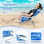 1 chaise de plage pliante en aluminium pour adulte avec sac de rangement bleu marine