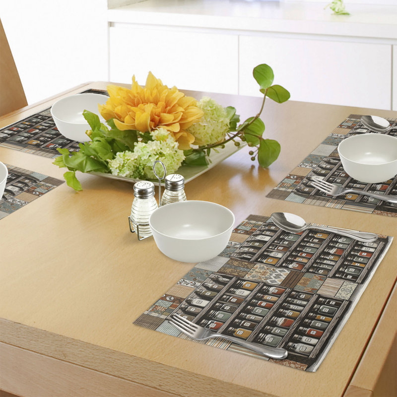 Ensemble de 8 napperons East Urban Home Rustic Boho