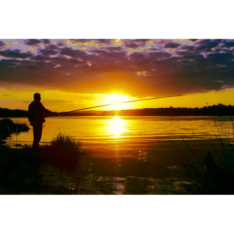 " Fishing " by Ultraones, 12" W x 8" H