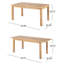 Table de salle à manger extensible en bois d'acacia massif avec plateau à lattes et trou pour parasol Myren-1108255010