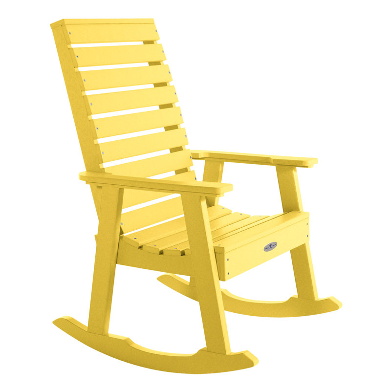 Chaise berçante Deloren, Jaune