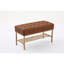 Banc de rangement rembourré pour chaussures avec siège rembourré, banc de bout avec tablette ouverte et pieds en métal pour le vestibule-1111252866