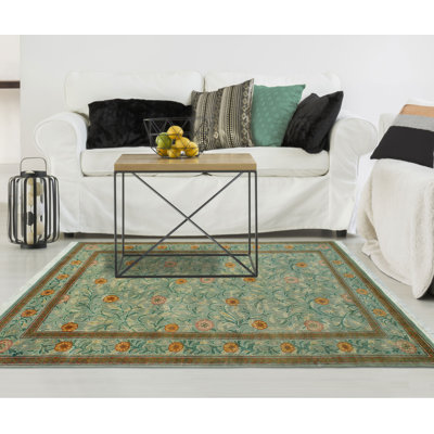 Pak-Persian Babrak Green Rug